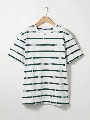 ボーダーヘンリーネック半袖Ｔシャツ