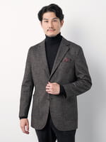 ウールジャージハウンドトゥースジャケット（7205052）｜men