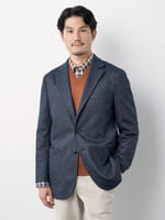 極美品　ネイビー ブラック ハウンドトゥース ジャケット ハウンドトゥース ノーカラーニットジャケット | Brooks