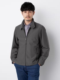 サテンジャージドライビングブルゾン