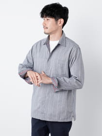 ≪WEB限定/1,111円OFF！対象商品≫リバーシブルストライプシャツアウター