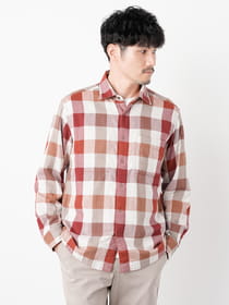 【3buy40%OFF！対象商品】接結リバーチェックシャツアウター