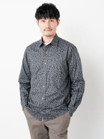 【サプライズセール！対象アイテム】オータムフラワープリント長袖シャツ