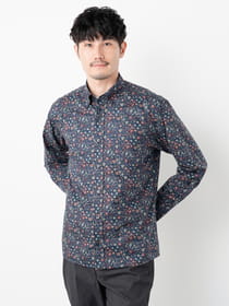 【サプライズセール！対象アイテム】ヴァインフラワープリント長袖シャツ