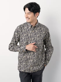 【ブラックフライデー/特別価格】モーメントフラワープリント長袖シャツ