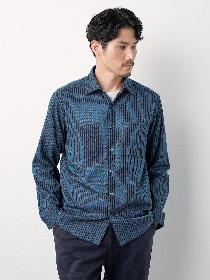 【3buy40%OFF！対象商品】サテンストライプリバーシブルシャツアウター