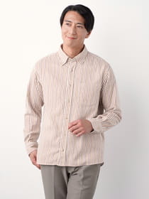 【3buy40%OFF！対象商品】ぬくもりBLENDマルチストライプシャツ