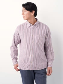 【3buy40%OFF！対象商品】ぬくもりBLENDマルチストライプシャツ