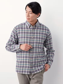 【3buy40%OFF！対象商品】ぬくもりBLENDタータンチェックシャツ