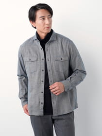 ぬくもりBLENDシャンブレーシャツアウター