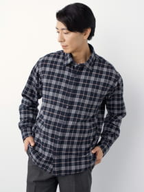 オンブレータータン起毛シャツ