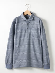 ≪WEB限定/1,111円OFF！対象商品≫エスニックジャカード長袖ポロ
