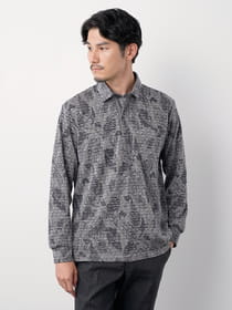 ≪WEB限定/1,111円OFF！対象商品≫ダブルジャカード長袖ポロシャツ