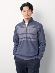 ≪WEB限定/1,111円OFF！対象商品≫パネルボーダーハーフジッププルオーバー