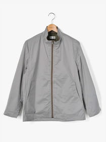 先染めチェックタフタブルゾン