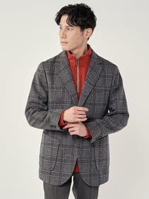 ウールブークレーチェックジャケット