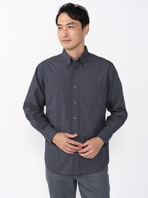 小紋プリントボタンダウンシャツ