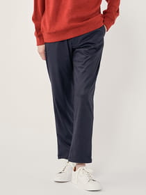 ツイルプリント裏起毛イージーパンツ