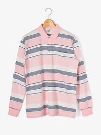 配色ボーダー長ポロ