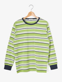 天竺ボーダークルーネックT