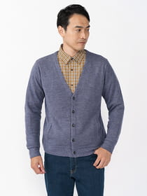 アクリルレーヨン起毛カーディガン