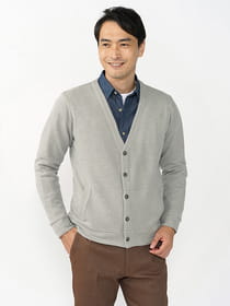 アクリルレーヨン起毛カーディガン