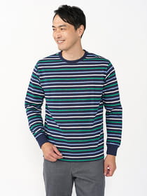 マルチボーダー長袖Tシャツ