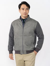 フェイクスエードジップブルゾン