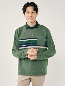 ニット切替ポロ