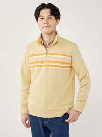 ニット切替ハーフジップ
