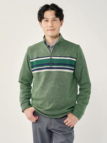 ニット切替ハーフジップ