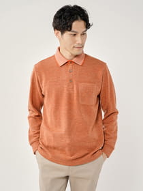 アクリルミックスカノコ起毛ポロ