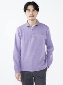 アクリルピケ起毛ポロ