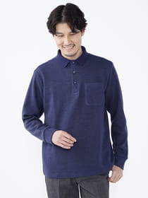 アクリルピケ裏配色起毛ポロ