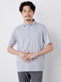 【キングサイズ】サッカーストライプ半袖ポロ