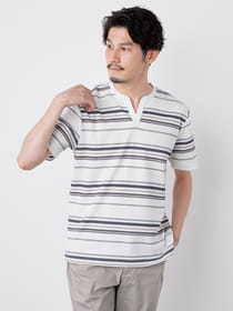 【キングサイズ】ブロックボーダー半袖Ｔシャツ