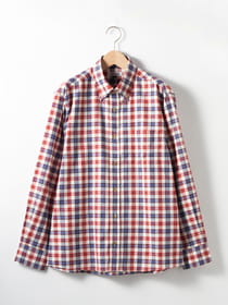 ≪WEB限定/1,111円OFF！対象商品≫【キングサイズ】タータンチェックピーチ長袖シャツ