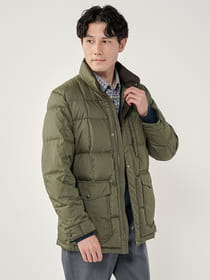 【キングサイズ】50Dリップルミドルダウンブルゾン