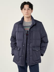 【キングサイズ】50Dリップルミドルダウンブルゾン