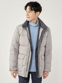 【キングサイズ】50Dリップルミドルダウンブルゾン