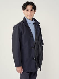 【キングサイズ】シャドーグレンチェックライナーコート