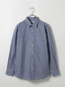 ネイビーギンガムチェックシャツ
