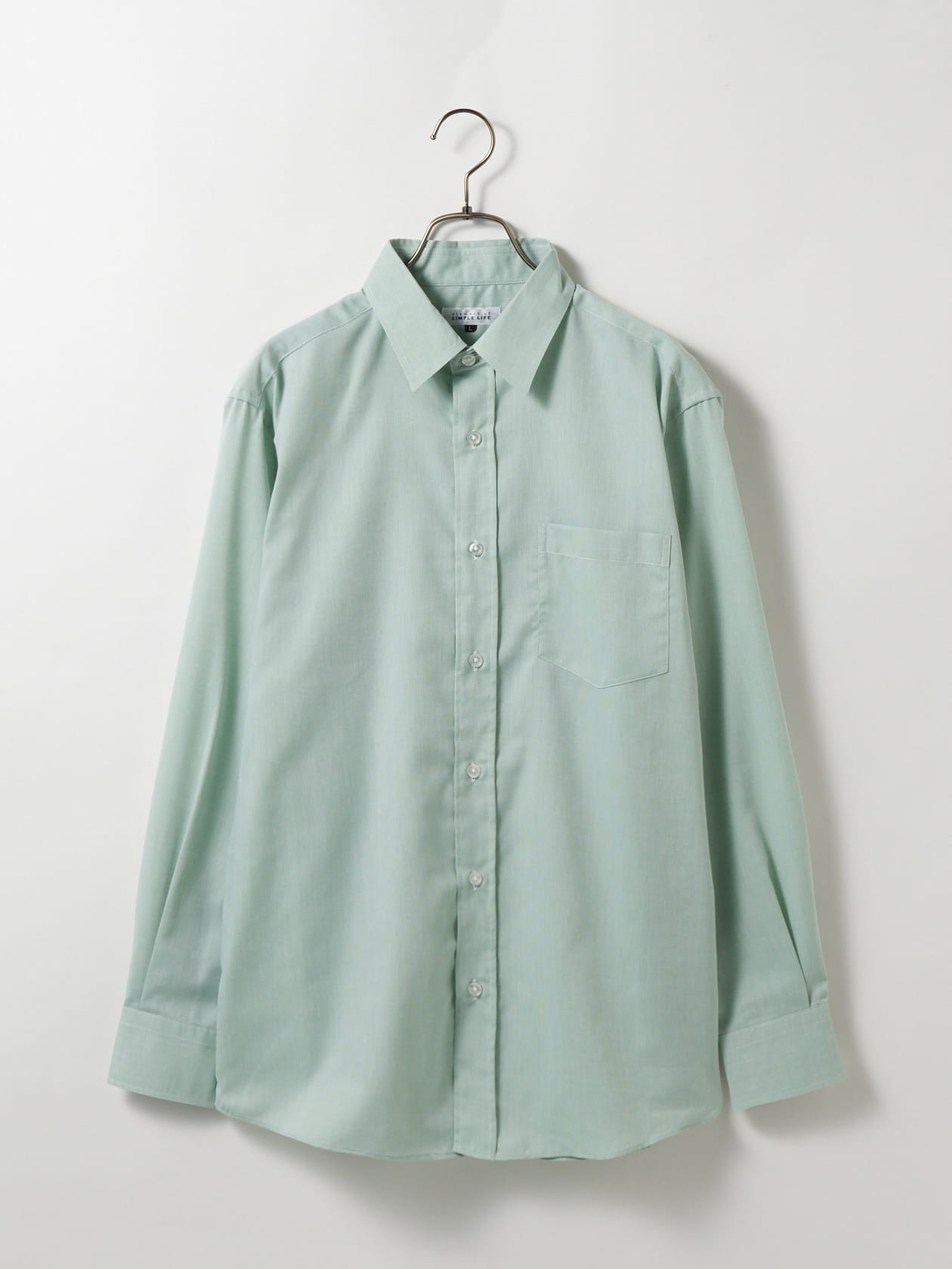 グリーンシャンブレーシャツ