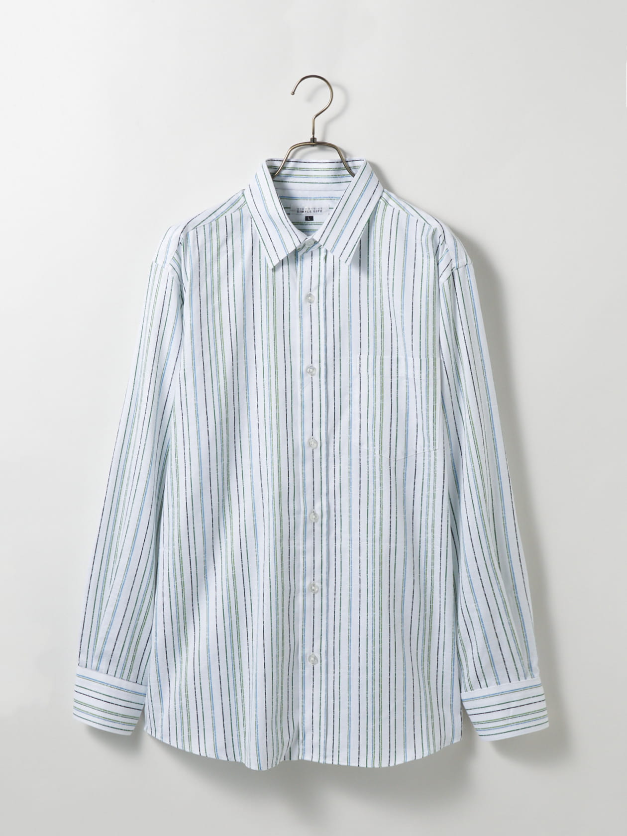 ボタニカルマルチストライプシャツ