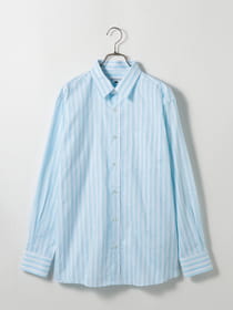 ペイズリーオンブレストライプシャツ