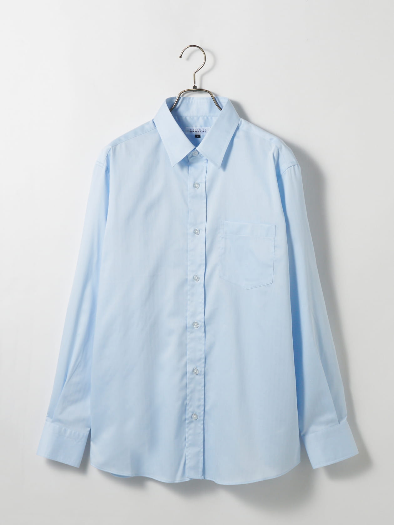 ブルーヘリンボーンシャツ