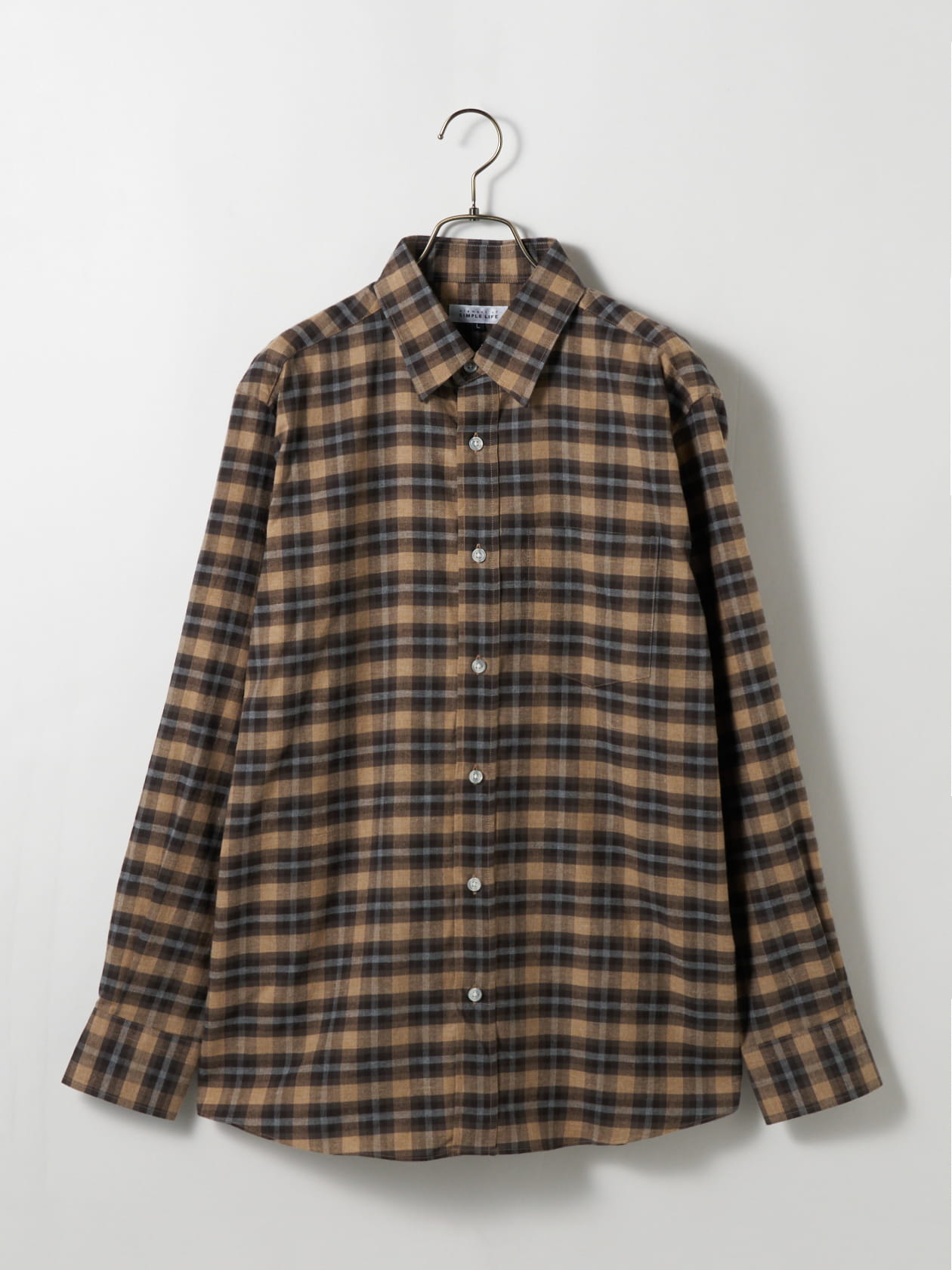 オーバーチェックシャツ