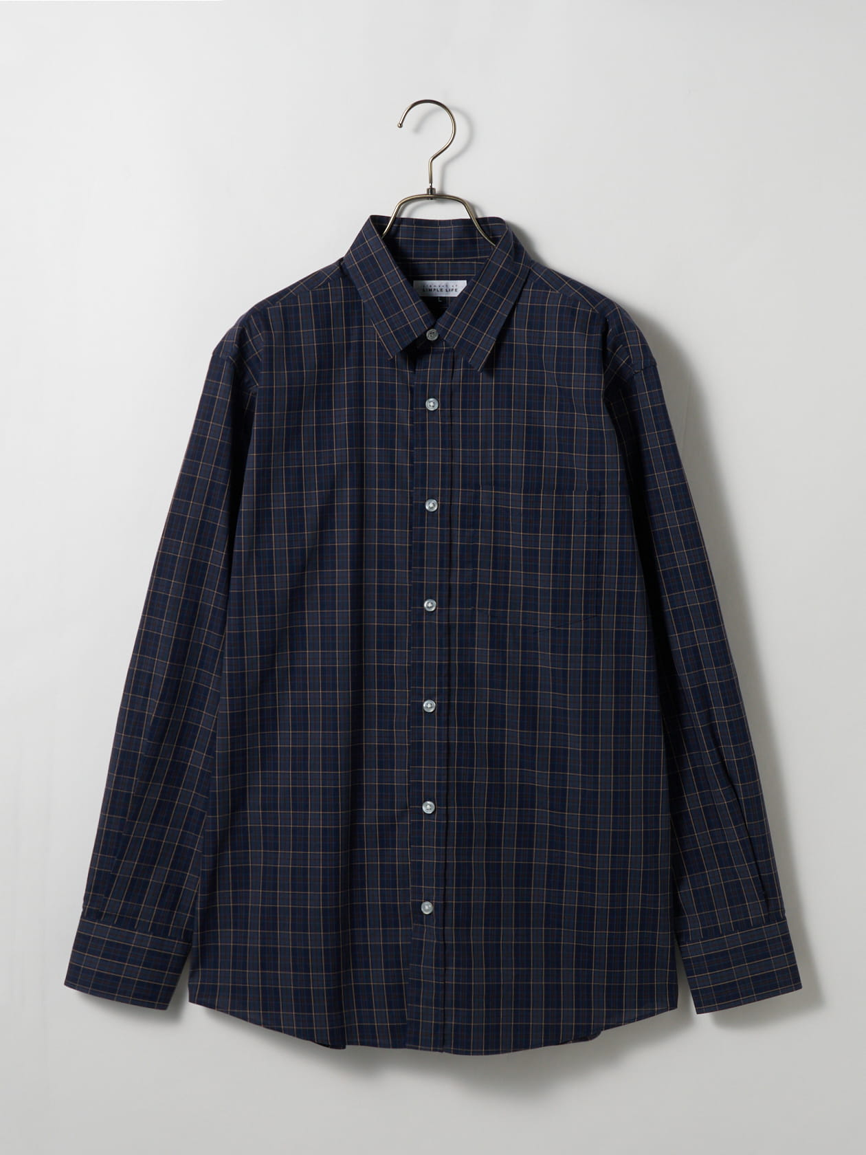 ネイビータータンチェックシャツ