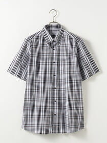 モノトーンチェックシャツ（半袖）