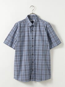 【早割30%OFF対象】ブルーチェックBDシャツ(半袖)